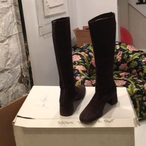 Brown suede women’s boots